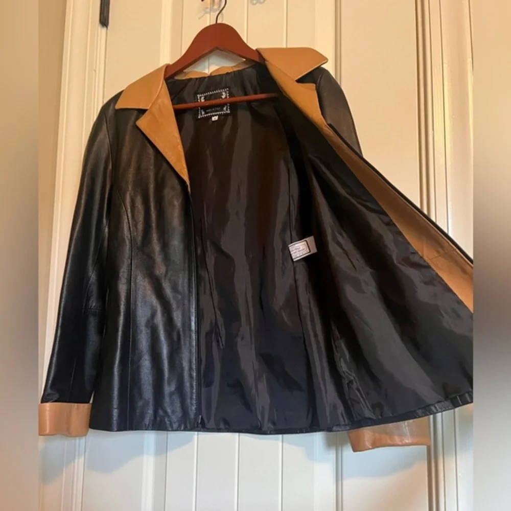Vera‎ Pelle Vintage Italian Leather Jacket Women’s Size Medium - Picture 2 of 11